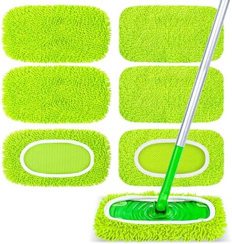 6-Pack Reusable Microfiber Mop Pads Compatible by Unknown
