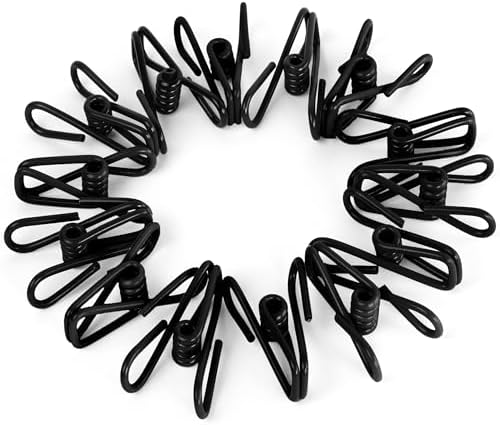 30 Pack Black Chip Bag Clips for Food by RIVEDA