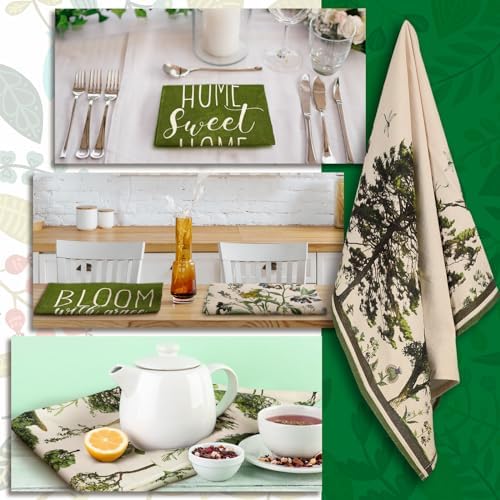 Bencailor 6 Pcs Spring Floral Kitchen Towels Decorative Sets Dish Towels - Image 2