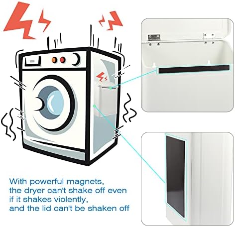 Picowe Magnetic Laundry Storage, Large Metal Lint Holder Bin - Image 3
