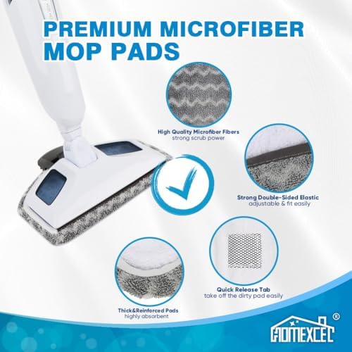 HOMEXCEL 4 Pack Steam Mop Replacement Pads Compatible - Image 2