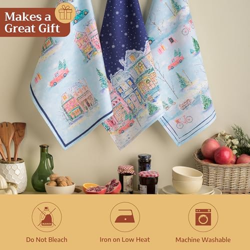 Maison d' Hermine Kitchen Towels Set of 3 Reusable 100% Cotton 27.50" x 20" - Image 5