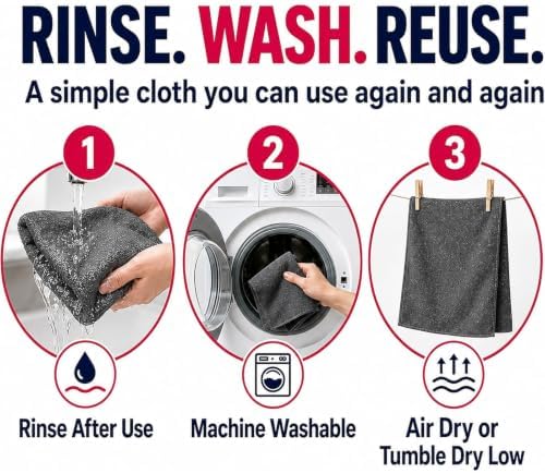Genie Cloth Magic Cloth, Genie Magic Cleaning Cloth, 17.87 × 11.81 Inch - Image 4