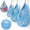 Honeydak 3 Hanging Baskets, Light Blue, Cotton Rope by Honeydak