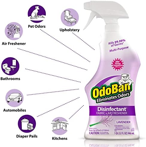 OdoBan Ready-to-Use Disinfectant and Odor Eliminator, 32 Ounces Each, Lavender - Image 3