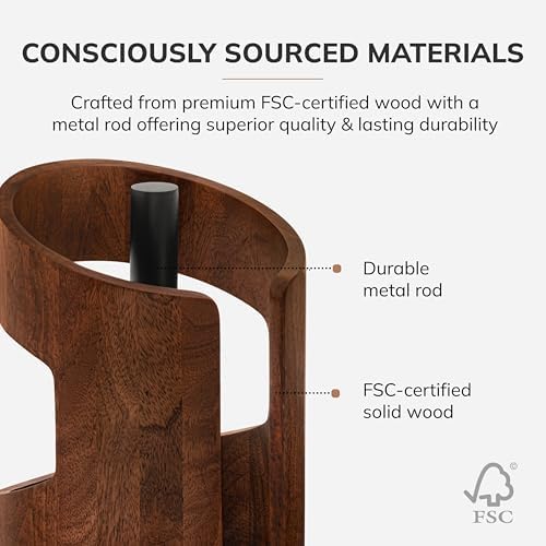 Anji Mountain Wooden Paper Towel Holder - Image 3