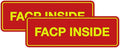 Signs ByLITA Standard FACP Inside Sign | Fire Safety Signage (Red/Yellow) - Medium 2 Pack