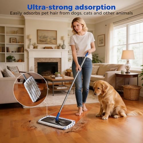 Masthome 16" Large Flat Mop, 3 Microfiber Mop Pads - Image 5