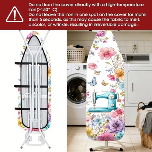 Nuxovilar Floral Cotton Ironing Board Cover 15x54 Inches Fabric - Image 6