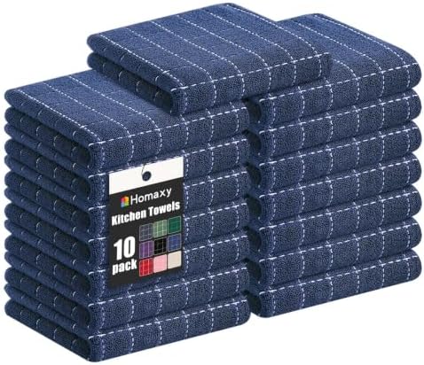 Homaxy 100% Cotton Terry Bulk Kitchen Towels, 15 Pack by Homaxy