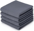 BOOMIBOO 4-Pack Dish Towels, 100% Cotton Waffle Weave, 13x28 in by BOOMIBOO
