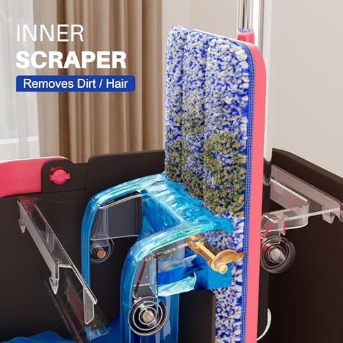 JOYMOOP Flat Mop System, Microfiber Mop and Bucket Set, Floor & Wall Cleaning - Image 4