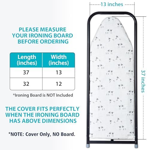 Seiritex Over the Door Ironing Board Cover 13 x 37 inch, Small Iron Board Cover - Image 6
