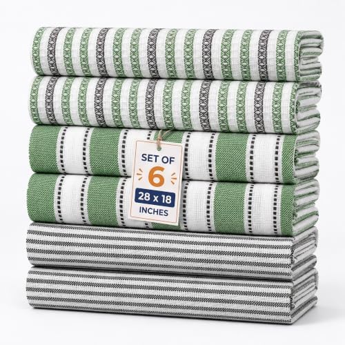 Pack of 6 Cotton Kitchen Towels Set, Dish Towels, Cleaning Rags, Kitchen Dish by NeoclassAlphaThread