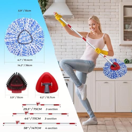 Fatmass Spin Mop Head and Brush Replacement Compatible - Image 5