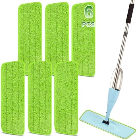 16.5 Inch Reusable Mop Pads Microfiber Spray Mop Replacement Heads by ZIYUNBIXI