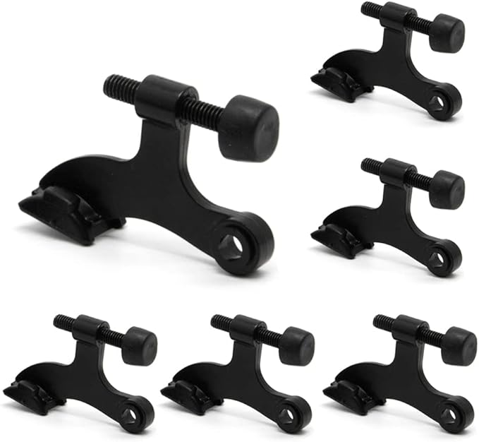 6 Pack Hinge Pin Black Door Stopper, Adjustable Heavy Duty Hinge Pin Door Stop - Image 8
