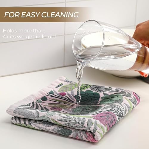 Cotton Vintage Flower Dish Towels, 16x15 Inch - Image 5