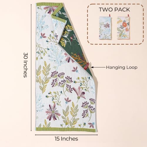 100% Cotton Botanical Kitchen Fall Dish Towels - Image 2