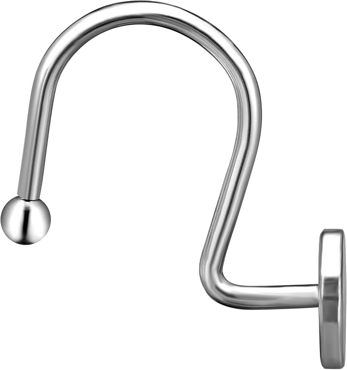 CHICTIE Chrome Shower Curtain Hooks, Rustproof Shower Curtain Rings - Image 5