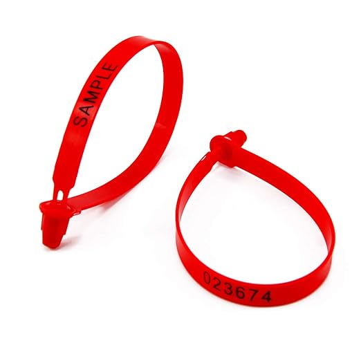 Leadseals(R) 1000 Plastic Truck Door Seal Tamper Evident Tite-Lock Security Tags Numbered Safty Disposable Locks for Trailer Logistics Transport Package Shipping