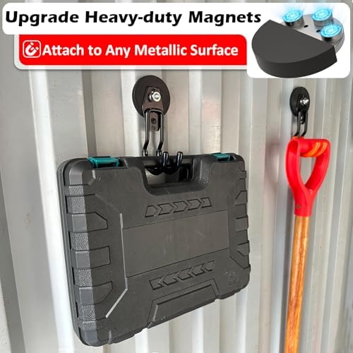 MUTUACTOR Upgraded Magnetic Hooks Heavy Duty, 20lbs 2PCS Magnetic Mounting - Image 4