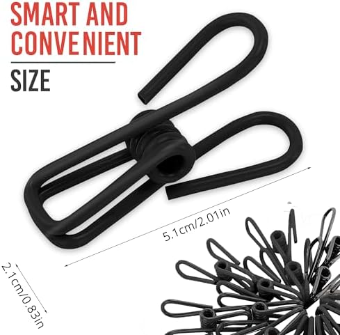 30 Pack Black Chip Bag Clips for Food - Image 2