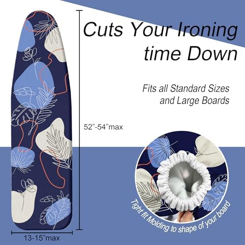 Minimalist Ironing Board Cover and Pad 15x54 Inch, 100% Cotton Surface Thick - Image 5