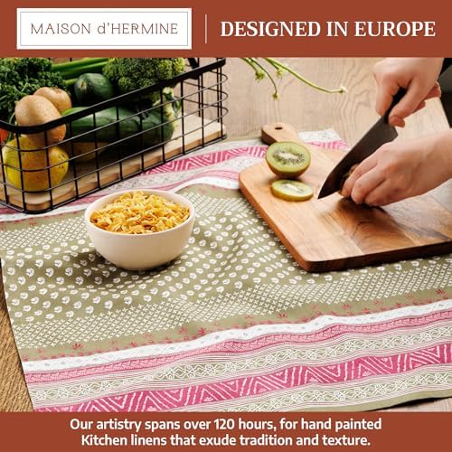 Maison d' Hermine Kitchen Towels Set of 2 Reusable 100% Cotton 27.50" x 20" - Image 3