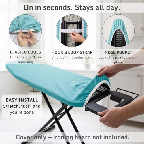 Extra Thick Ironing Board Cover 15x54 Standard Size, Padded Heat Reflective - Image 4