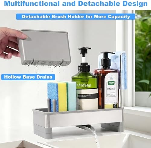 Sponge Holder for Kitchen Sink Caddy Organizer, Dish Brush Holder - Image 5