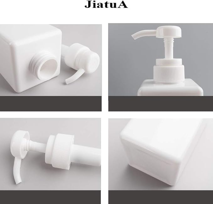 Plastic Pump Bottle Refillable Lotion Soap Dispenser 22oz White 2 Pack | Sturdy - Image 6