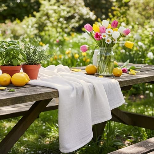 Flour Sack Towels | Tea Towel for Crafts| Kitchen Dish Cotton Blank Towel for - Image 3