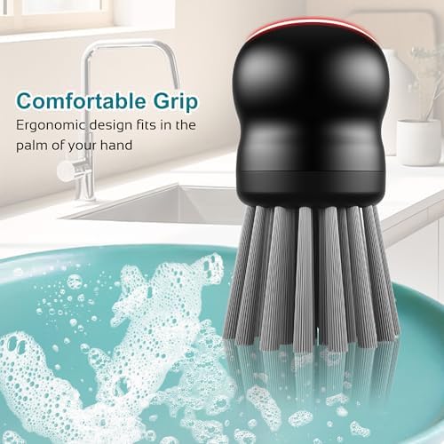 Mini Dish Brush for Cleaning Chicken Shredder, Long Bristles - Image 4