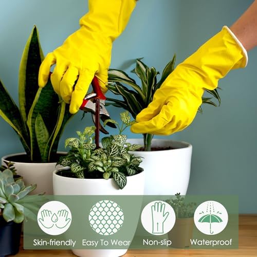 12 Pairs Rubber Cleaning Gloves - Image 6
