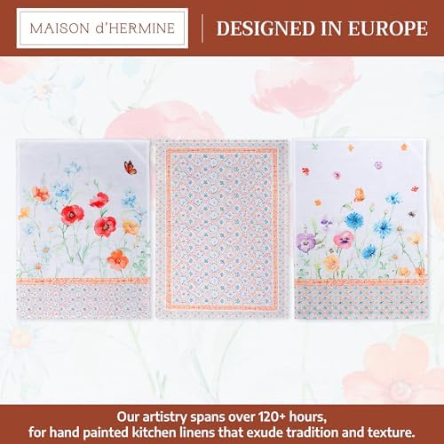 Maison d' Hermine Kitchen Towels Set of 3 Reusable 100% Cotton 27.50" x 20" - Image 2