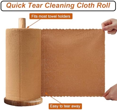 80 Pack Microfiber Cleaning Cloth Roll, Lint Free Rags & Tear Away Reusable - Image 3