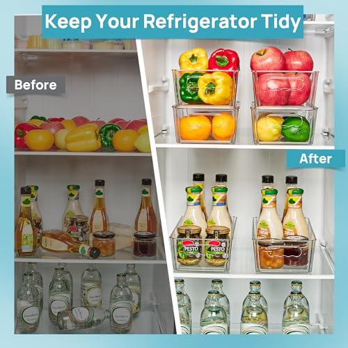 Vtopmart 4pcs Clear Stackable Storage Bins - Image 4