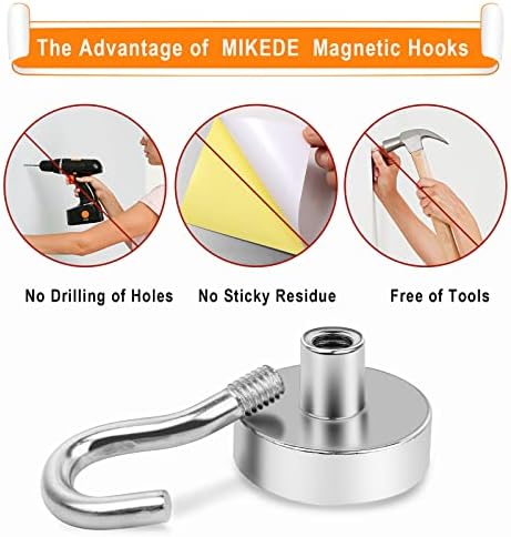 MIKEDE Magnetic Hooks 15P for Outdoor Hanging 30LBS Strong Magnetic - Image 5
