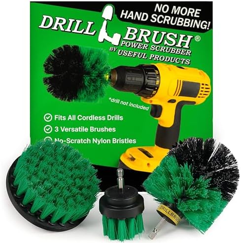 Drillbrush Green Kitchen Drill Brush Set by Drillbrush