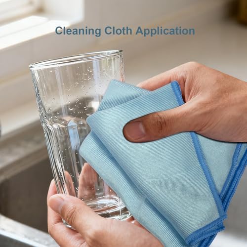 Microfiber Glass Cleaning and Polishing Cloth, Lint Free, 15.7 x 15.7 Inch - Image 2