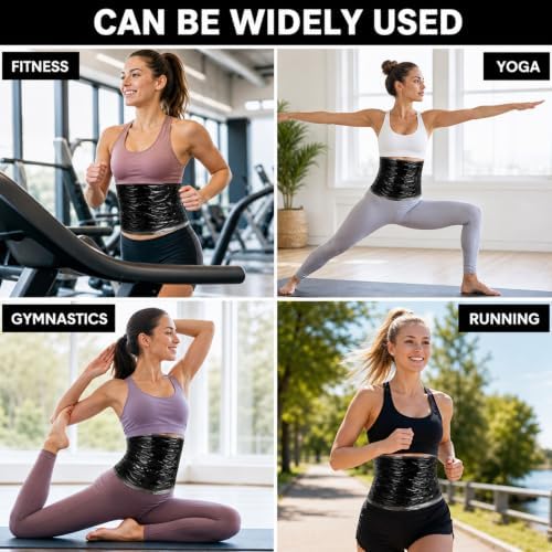 1 Rolls 60 Meters Black Osmotic Plastic Body Wrap, Workout Sweat Enhancer Belly - Image 6