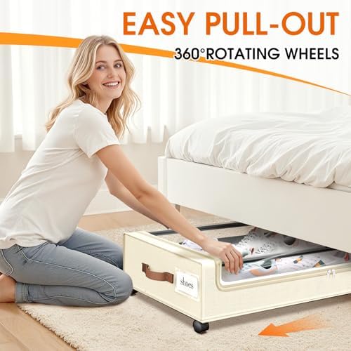 Under Bed Storage with Wheels 1Pack Storage Containers with Clear Window - Image 4