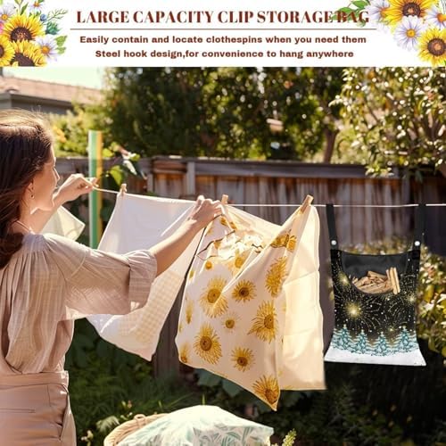 Christmas Tree Adjustable Door-Hanging Laundry Clothespin Bag Clothespin - Image 6