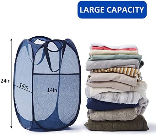 TECHMILLY Collapsible Mesh Pop Up Laundry Hamper - Image 4