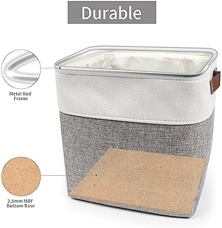 Bagnizer Collapsible Fabric Storage Cubes 11x11 Cube Storage Bins, 4 Pack - Image 4
