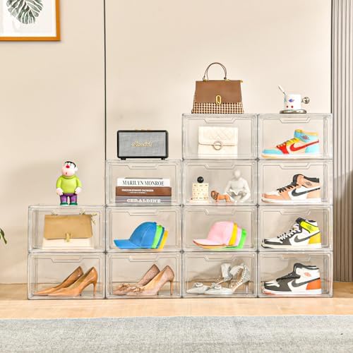 Magnetic Acrylic Clear Shoe Boxes – 360° Clear Plastic Stackable Sneaker - Image 5