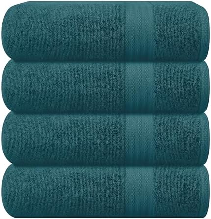 GLAMBURG Premium Cotton 4 Pack Bath Towel Set by GLAMBURG
