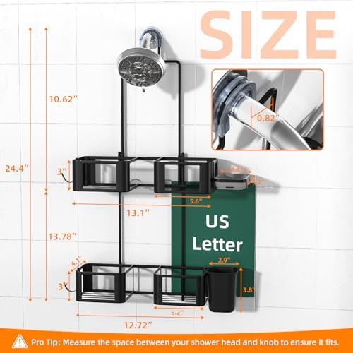 Haging Shower Caddy for Handheld Showerheads, Over Head Shower organizer - Image 3