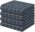 Kitinjoy 100% Cotton Terry Kitchen Towels, 13”x 28”, Dark Grey by Kitinjoy
